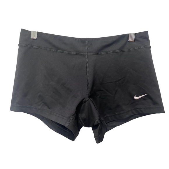 Nike Dri-FIT Women's Black Running Gym Shorts Athletic Training - Picture 1 of 3